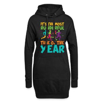 It's The Most Runderful Time Of The Year - Hoodie-Kleid - Schwarz - Vorne