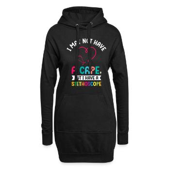 Schulkrankenschwester Medizinische Krankenpflege - Hoodie-Kleid - Schwarz - Vorne