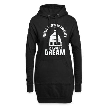 Internationaler Frauentag Juristin - Hoodie-Kleid - Schwarz - Vorne