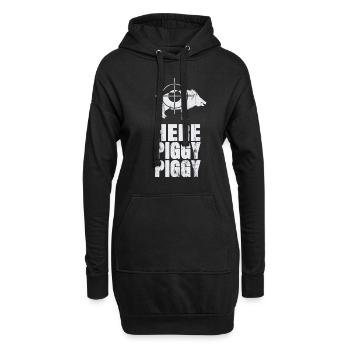 Chasse au sanglier Chasseur de sanglier Chasseur de sanglier Hogger - Sweat-shirt à capuche long Femme - noir - Devant
