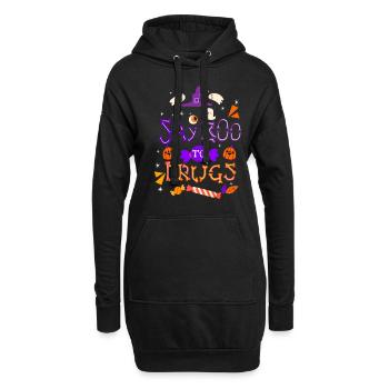 Say Boo To Drugs Sag nein zur Abhängigkeit - Hoodie-Kleid - Schwarz - Vorne