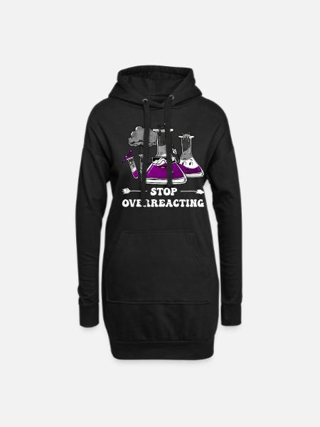 Asexual Pride Ace Flag Science Teacher - Hoodie-Kleid - Schwarz