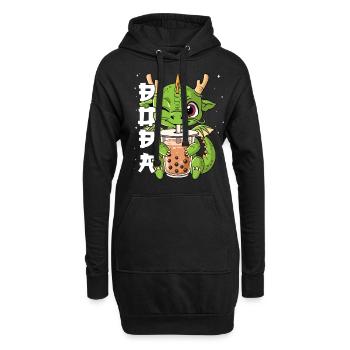Boba Tea Drache Bubble Tea - Hoodie-Kleid - Schwarz - Vorne