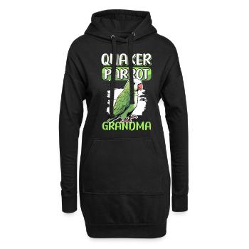 Moine Perruche Perroquets Grand-mère Cadeau - Sweat-shirt à capuche long Femme - noir - Devant