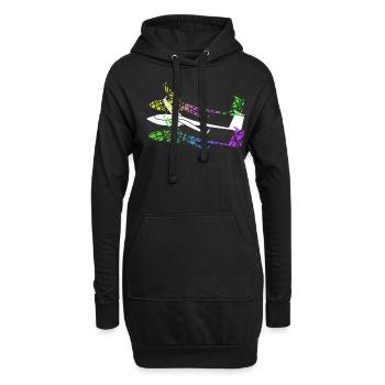 Planeur Planeur Planeur Planeur - Sweat-shirt à capuche long Femme - noir - Devant
