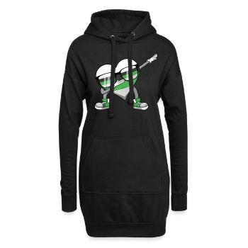 Demiromantique Fierté Flag Polka Dot Heart Sublte LGB - Sweat-shirt à capuche long Femme - noir - Devant