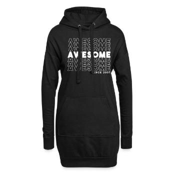 Awesome Since 2007 Mädchen Junge Geburtstag Retro - Hoodie-Kleid - Schwarz - Vorne
