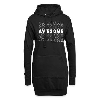 Awesome Since 2010 Mädchen Junge Geburtstag Retro - Hoodie-Kleid - Schwarz - Vorne