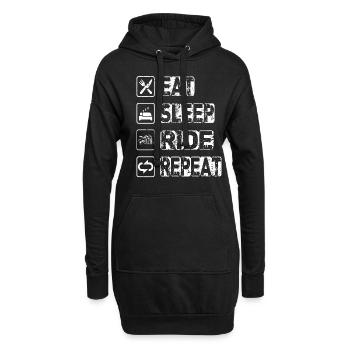 Mangez Sleep Ride Répétez - Sweat-shirt à capuche long Femme - noir - Devant