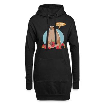 Murmeltiere Munggen Mankai Groundhog Geschenk - Hoodie-Kleid - Schwarz - Vorne