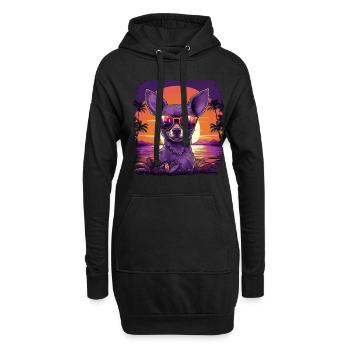 Chihuahua Hund Hunderasse - Hoodie-Kleid - Schwarz - Vorne