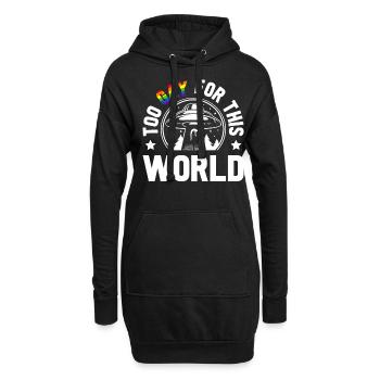 Trop gay pour ce monde Gay Pride Parade LGBTQ - Sweat-shirt à capuche long Femme - noir - Devant