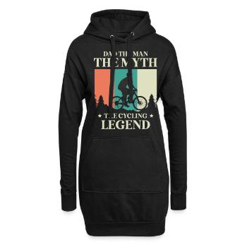 Papa Der Mann Der Mythos Die Radsportlegende Biker - Hoodie-Kleid - Schwarz - Vorne