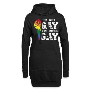 Fierté Gay Diversité sexuelle Gay Fierté gay - Sweat-shirt à capuche long Femme - noir - Devant