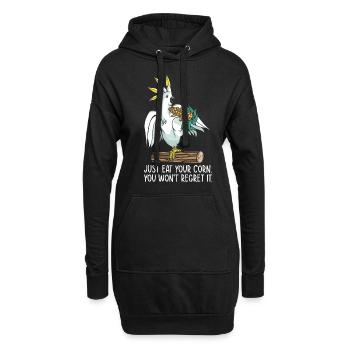 Parrot Bird Pet Food Bird Lover Corn Wildlife Pet - Hoodie Dress - black - Front