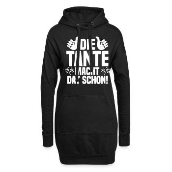 Patentante Tante - Hoodie-Kleid - Schwarz - Vorne