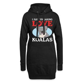 Koala Koalas Koala Bears Koala Bear Cadeau - Sweat-shirt à capuche long Femme - noir - Devant