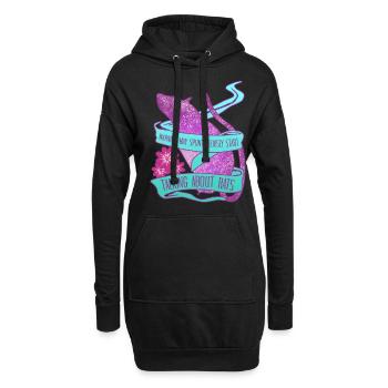 Ratte Rattenbesitzer Spruch Ratten - Hoodie-Kleid - Schwarz - Vorne