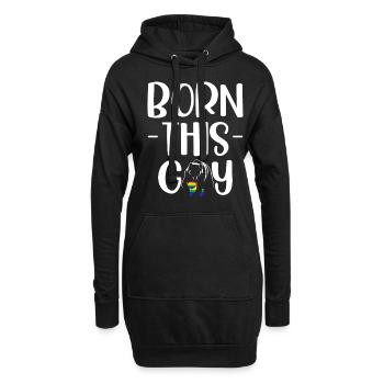 Né ce gay diversité sexuelle gay - Sweat-shirt à capuche long Femme - noir - Devant