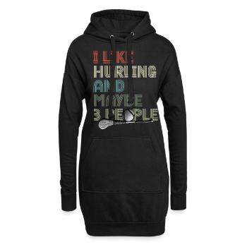 Irisches Hurling-hurling-team Irland Spielt - Hoodie-Kleid - Schwarz - Vorne