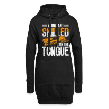 Mundharmonika Mundharmonikaspieler - Hoodie-Kleid - Schwarz - Vorne