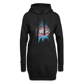 Fierté transgenre Drapeau trans brûlant Rose Sub - Sweat-shirt à capuche long Femme - noir - Devant