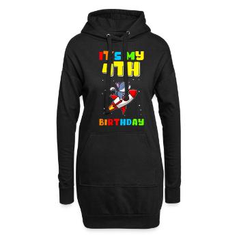 4. Geburtstag 4 Jahre alt Geschenkidee Geschenk - Hoodie-Kleid - Schwarz - Vorne