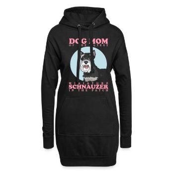 Schnauzer miniature Maman Schnauzer Chien Cadeau - Sweat-shirt à capuche long Femme - noir - Devant