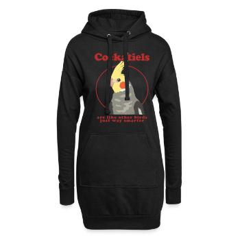 Nymphensittiche Vogel Vogelbesitzer Geschenk - Hoodie-Kleid - Schwarz - Vorne