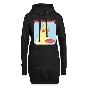 Nymphensittiche Vogelbesitzer Geschenk - Hoodie-Kleid - Schwarz - Vorne