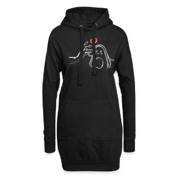Vegan Love Avocado High Five - Sweat-shirt à capuche long Femme - noir - Devant