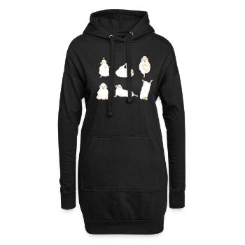 Yoga Moutons Méditation Moutons faisant des exercices de yoga - Sweat-shirt à capuche long Femme - noir - Devant