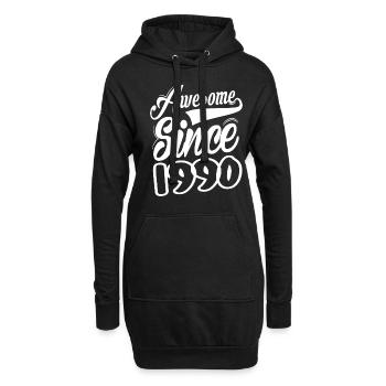 Génial depuis 1990 - Sweat-shirt à capuche long Femme - noir - Devant