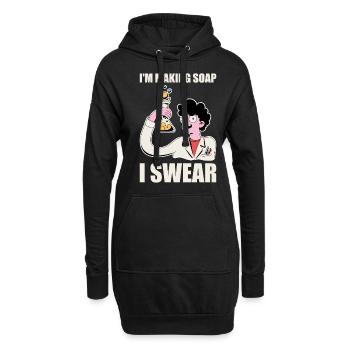 Lustige Seifenherstellung Seifenmacher - Hoodie-Kleid - Schwarz - Vorne