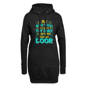 Dessins de perles pour perles - Sweat-shirt à capuche long Femme - noir - Devant
