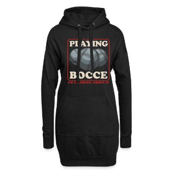 Boccia Bocce Boulesport Bocciaspieler Geschenk - Hoodie-Kleid - Schwarz - Vorne