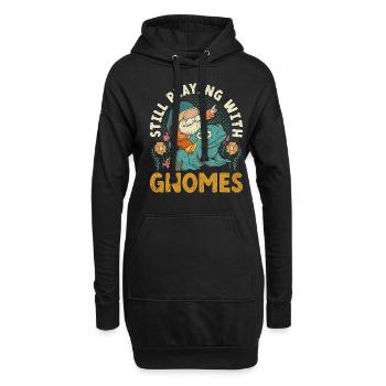 Gartenzwerg Gartenzwerge - Hoodie-Kleid - Schwarz - Vorne