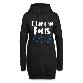 Je pète dans les piscines 4 - Sweat-shirt à capuche long Femme - noir - Devant
