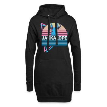 Schakalope Retro Kryptide Kryptozoologie - Hoodie-Kleid - Schwarz - Vorne