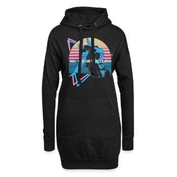 Jiu Jitsu BJJ Retro - Hoodie-Kleid - Schwarz - Vorne