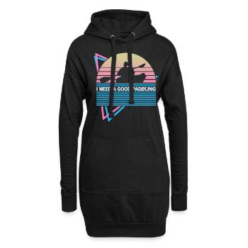 Drôle de kayak Kayak Kayak Rétro - Sweat-shirt à capuche long Femme - noir - Devant
