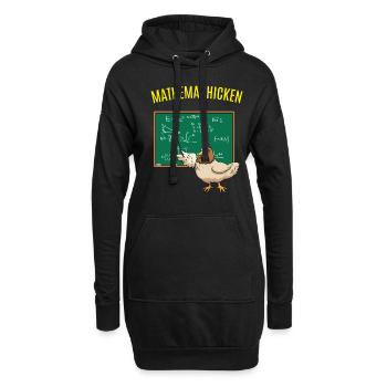 Math Math Math Poulet Math - Sweat-shirt à capuche long Femme - noir - Devant