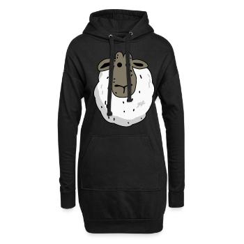 Moutons Moutons Drôles de moutons - Sweat-shirt à capuche long Femme - noir - Devant