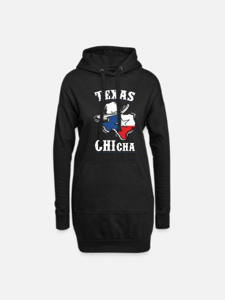 Texas - Hoodie-Kleid - Schwarz