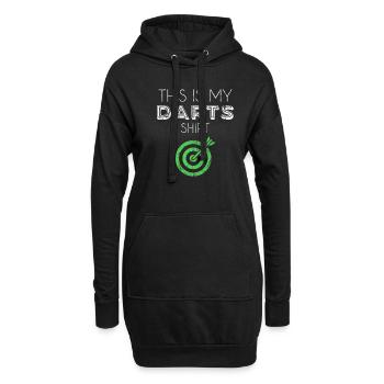 Chemise de fléchettes - Sweat-shirt à capuche long Femme - noir - Devant