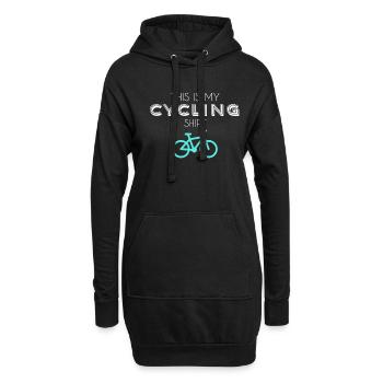 Chemise de cyclisme - Sweat-shirt à capuche long Femme - noir - Devant