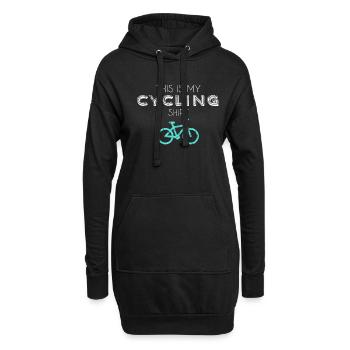 Chemise de cyclisme - Sweat-shirt à capuche long Femme - noir - Devant