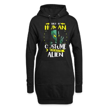 Das Ist Mein Menschliches Kostüm Ich Bin Wirklich - Hoodie-Kleid - Schwarz - Vorne