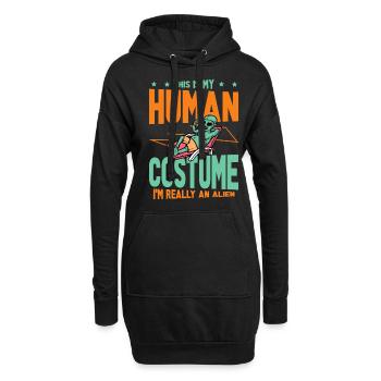 Dies Ist Mein Menschliches Kostüm. Ich Bin - Hoodie-Kleid - Schwarz - Vorne
