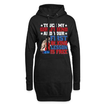 Touch My Girl And Your First Boxing Is Free 2 - Hoodie-Kleid - Schwarz - Vorne